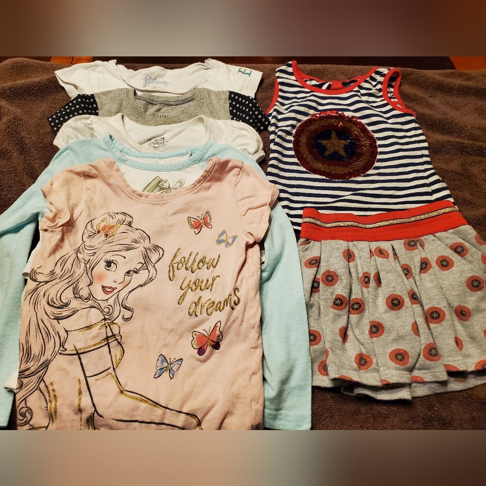 Disney shirt bundle, size 6